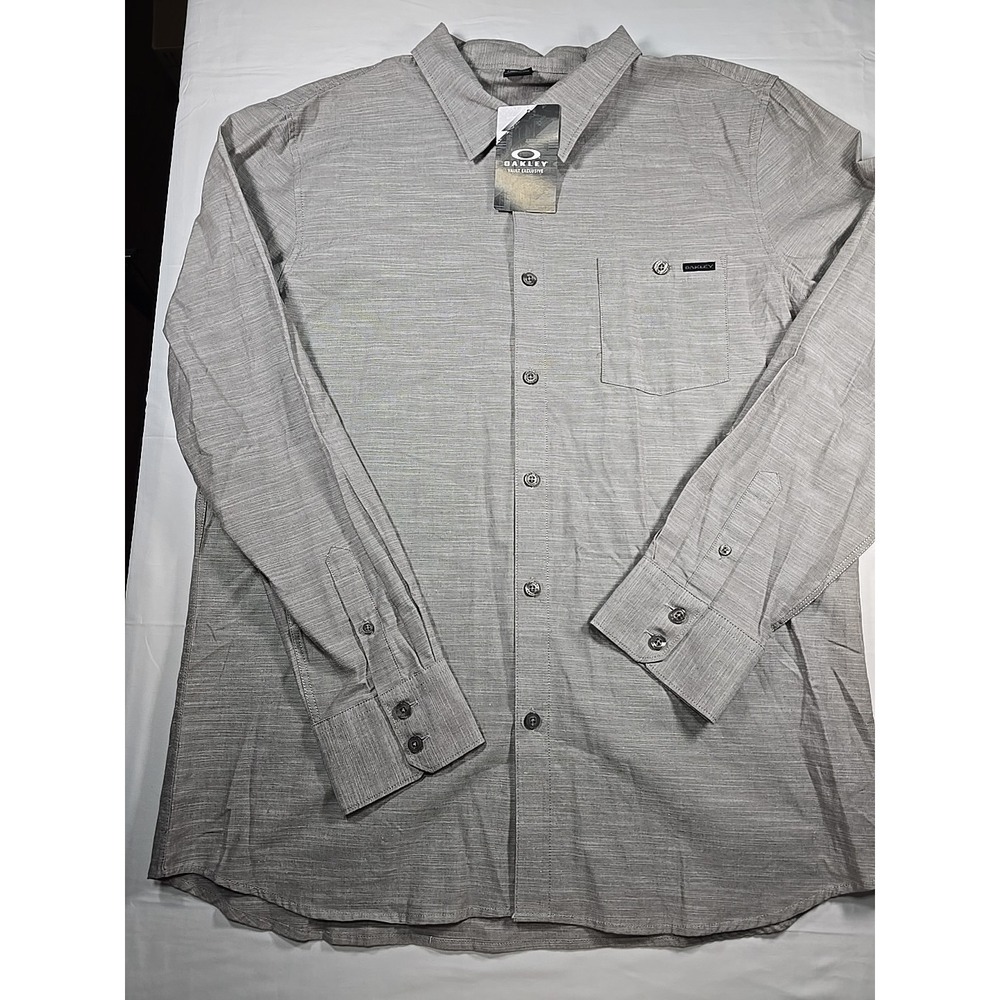 NWT Oakley XL Woven Shirt Golf‎ Performance Outdoor Casual Men's Gray